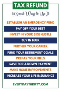 10 Smart Ways to Use Your Tax Refund - Everyday Thrifty