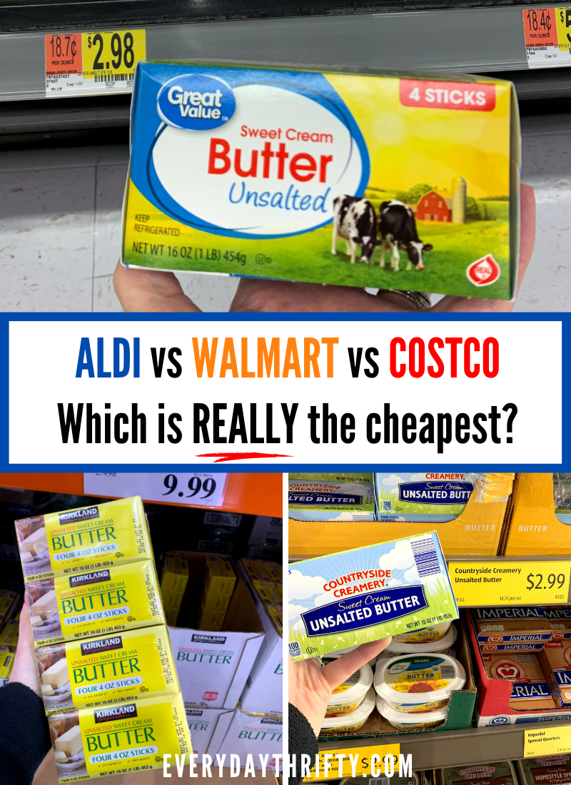 Grocery Store Price Comparison Aldi Walmart Costco Everyday Thrifty