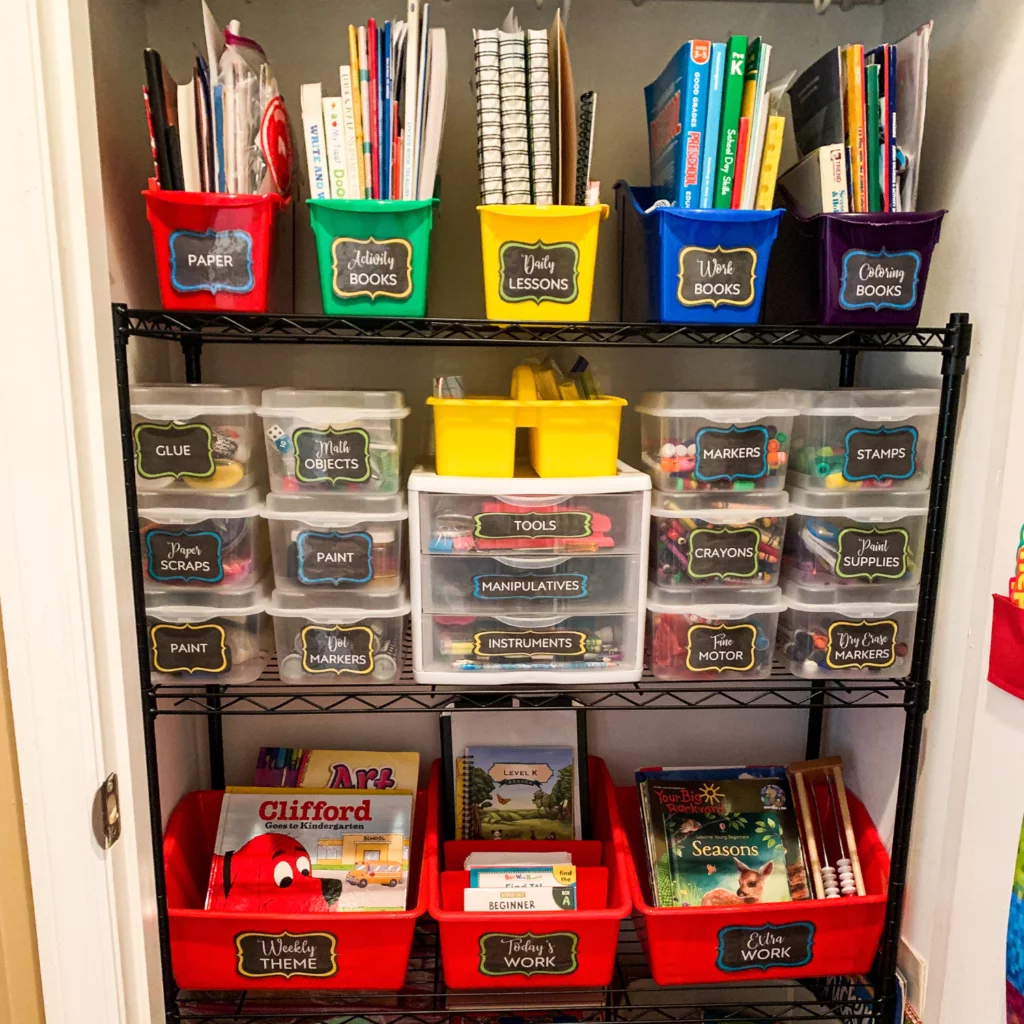 Homeschool Organization Ideas for Small Spaces - Everyday Thrifty