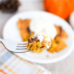 pumpkin dump cake with pecans and cream cheese
