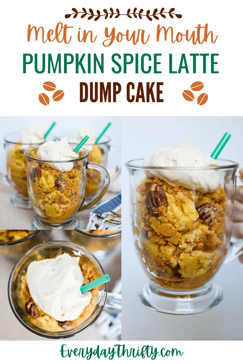 Warm Pumpkin Spice Latte Dump Cake - Everyday Thrifty