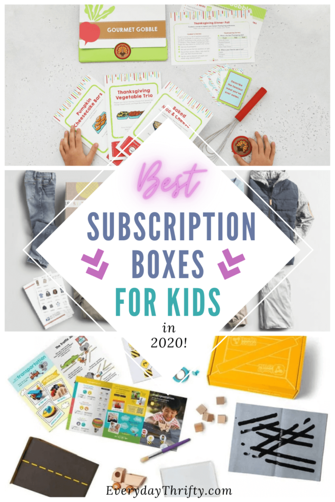 Collection of kids activities and clothing for the best subscription bo