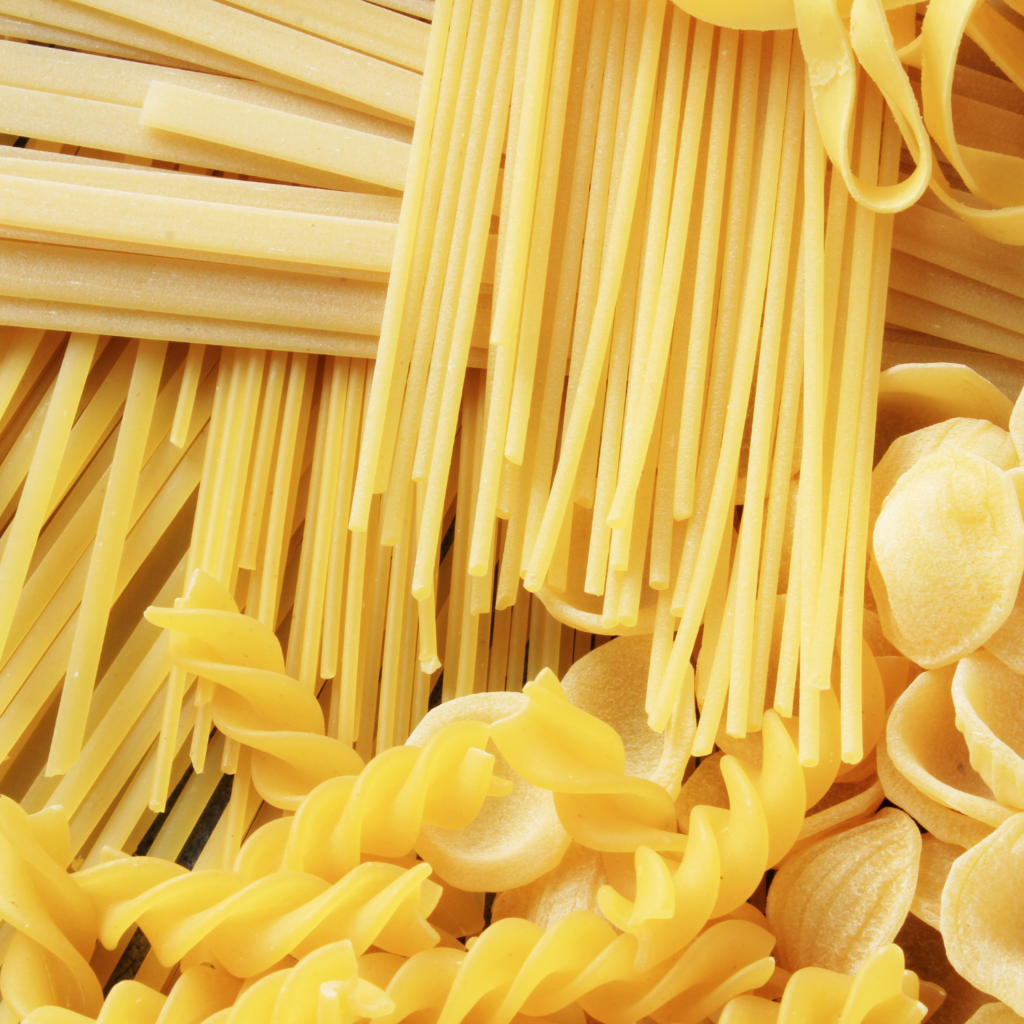 Various pastas for cheap food to buy when you're broke