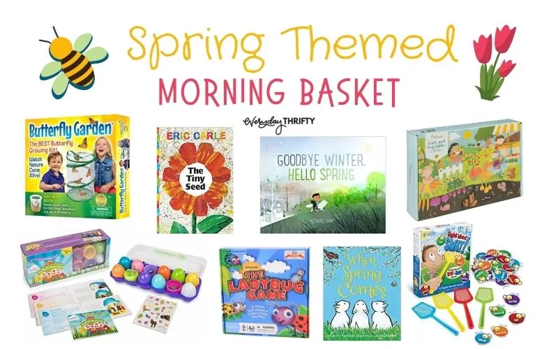 Spring Morning Basket theme with books, games, puzzles, and learning activities. 