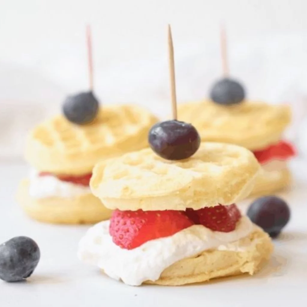 berries & cream waffle sandwiches