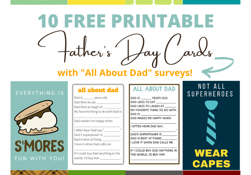 10 FREE Printable Father’s Day Cards!