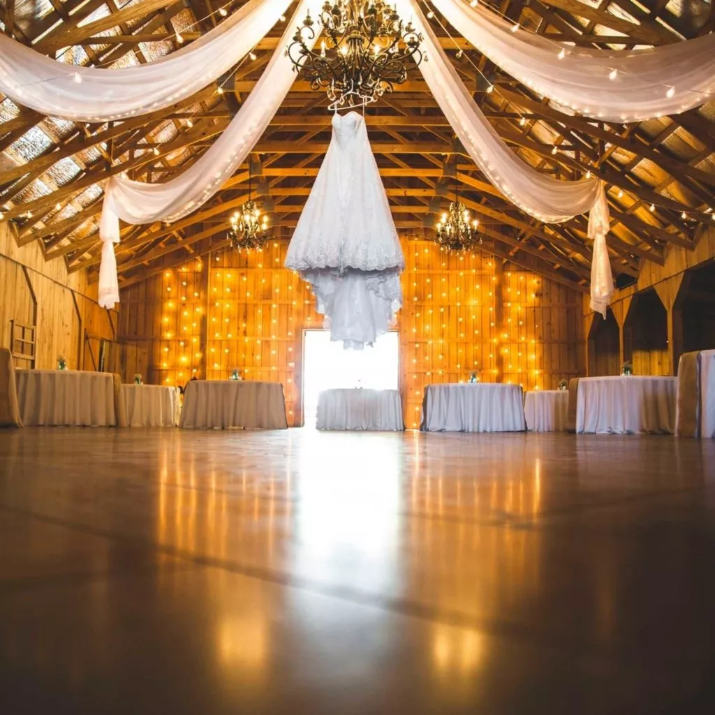 Use a cheap indoor venue for your fall wedding on a budget.