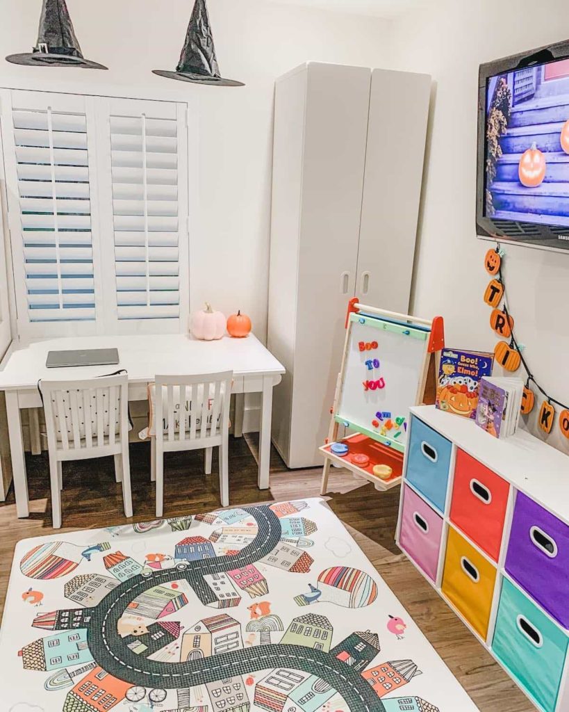 Create a shared living space and play area on a budget. 
