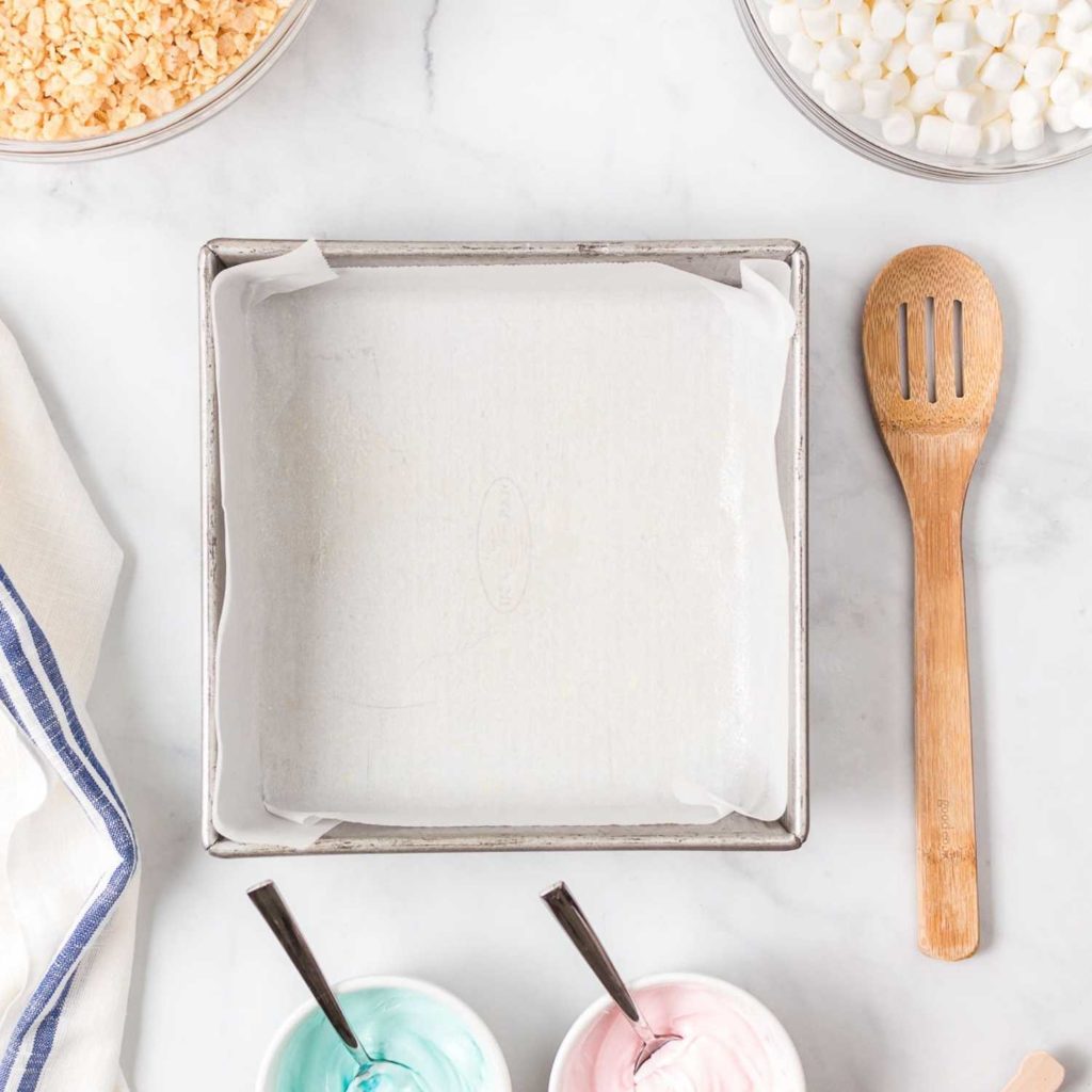 These are the only tools you will need to create these Rice Krispie treats. 