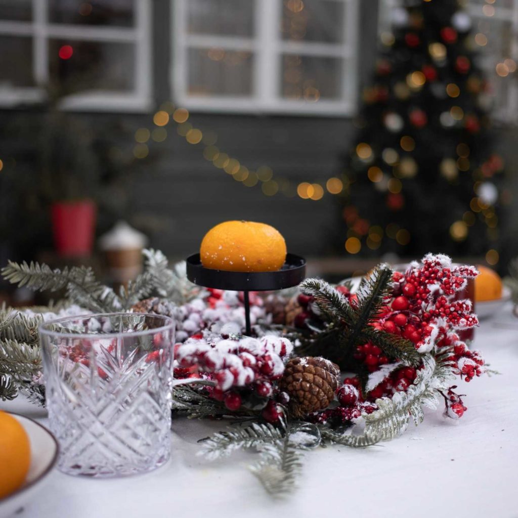 Create a DIY centrepiece when looking for ideas for cheap Christmas decorations.