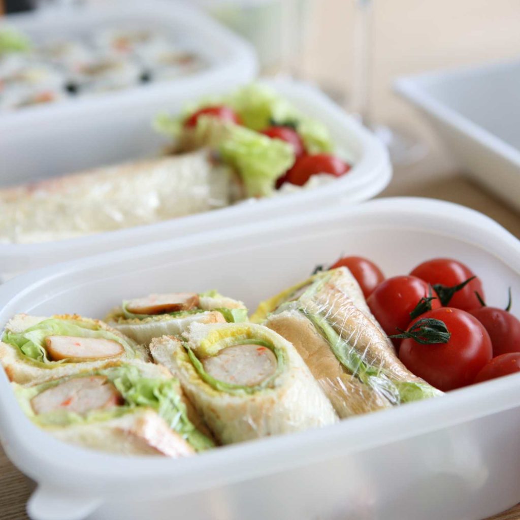 Make your lunch in advance or make a few lunches all at the same time. 