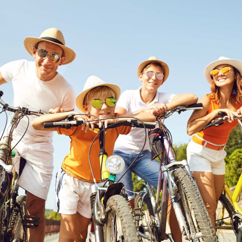 Bring bikes with you on your family vacation to save on fuel costs.