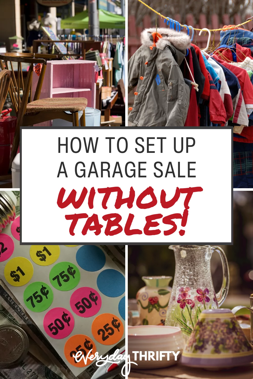 How to Set Up a Garage Sale Without Tables 14+ EASY Ideas! Everyday