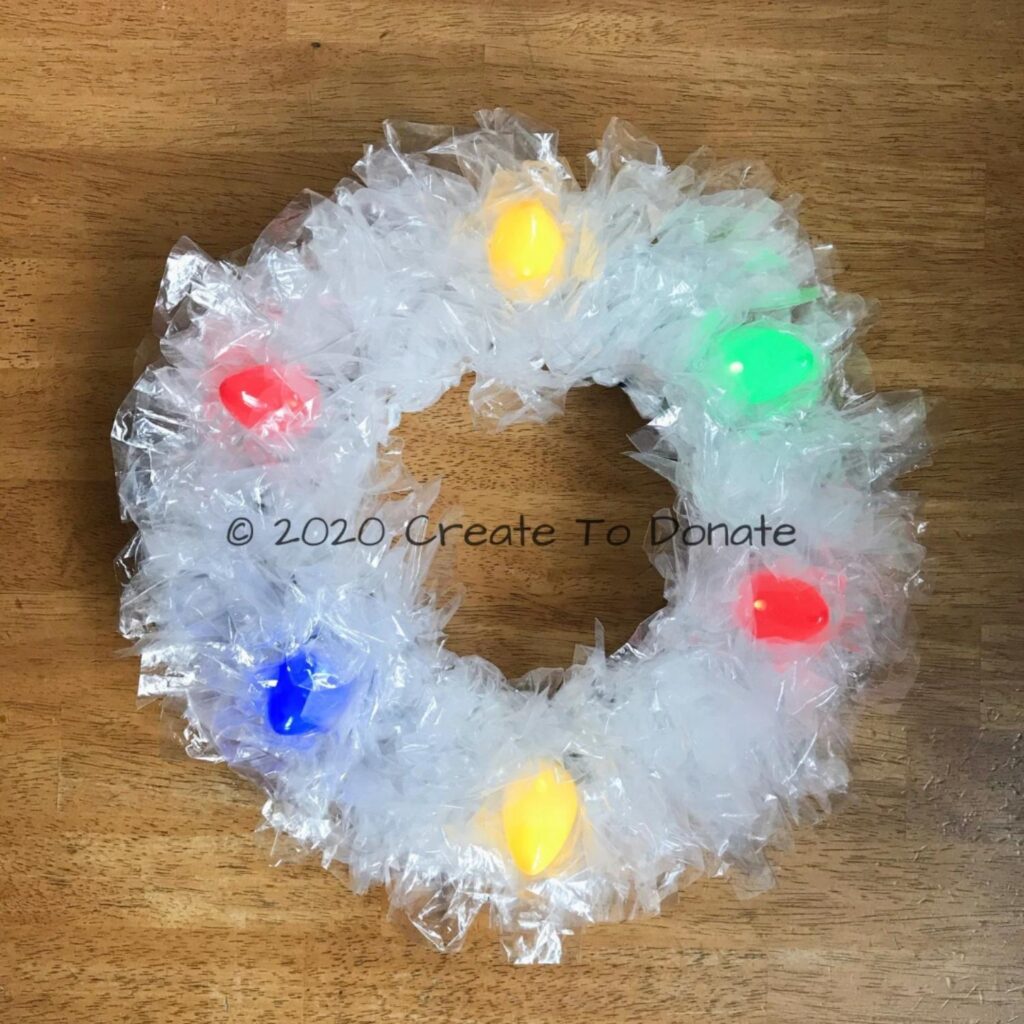 DIY light up Christmas wreath for dollar store crafts for kids