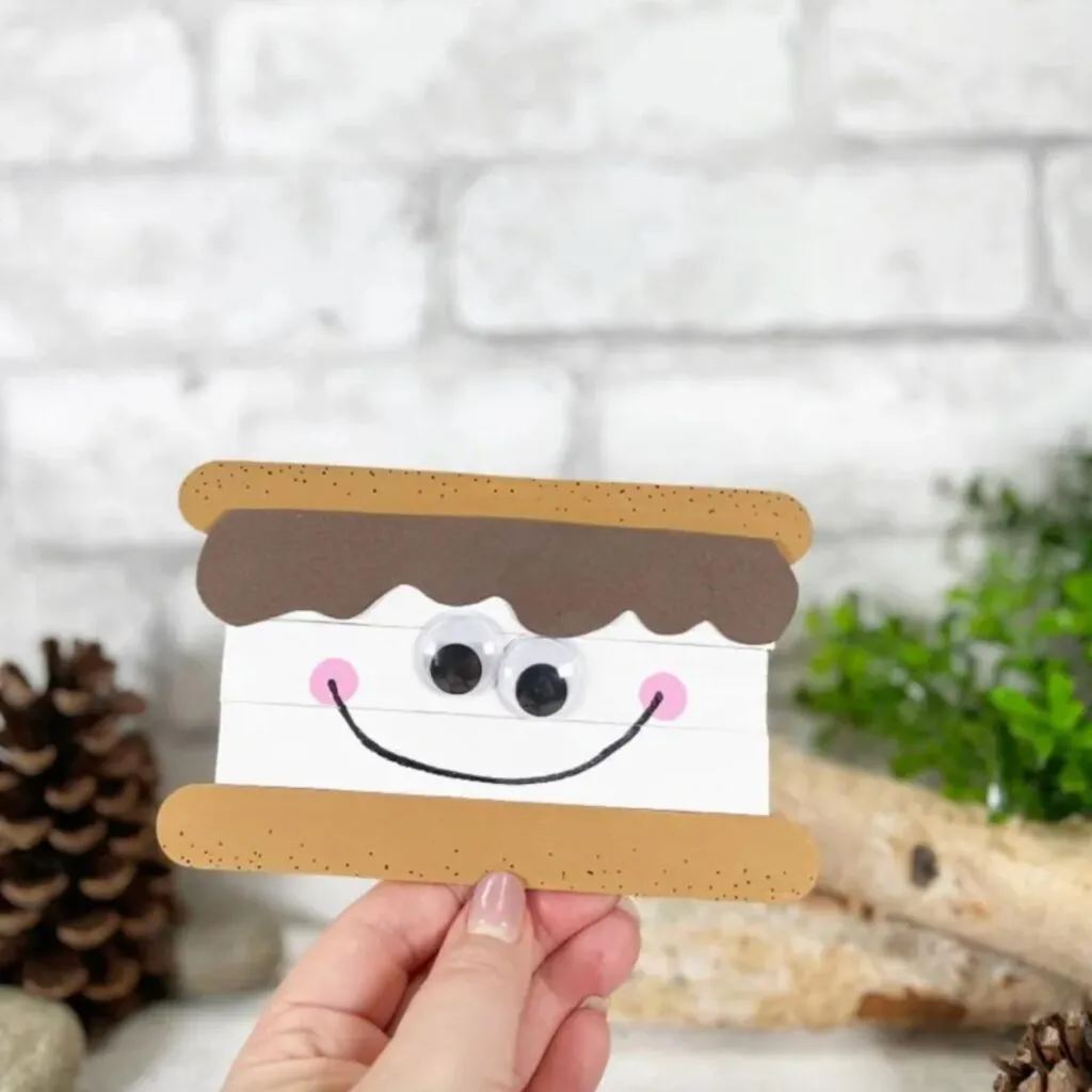 Cute smores popsicle craft for kids