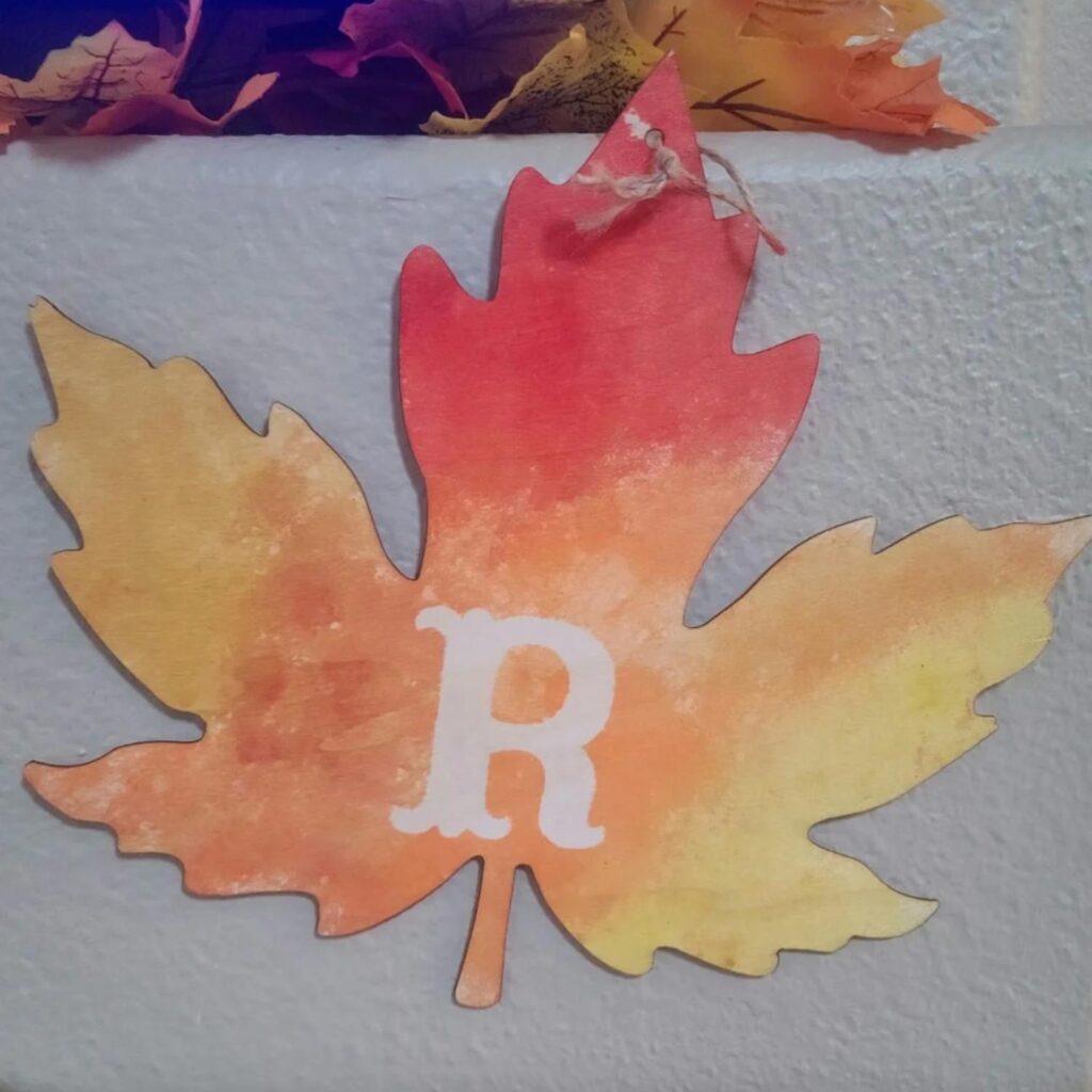 Dollar store fall leaf craft for kids