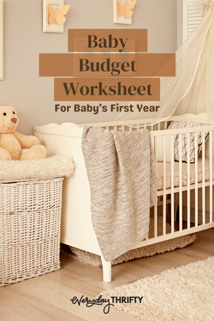 Pinterest Pin for baby budget worksheet 