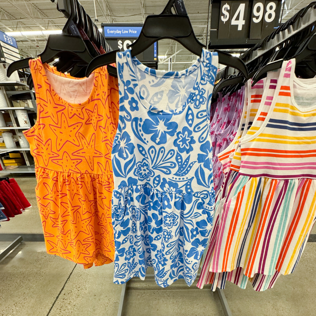 store rack of wonder nation girls dresses