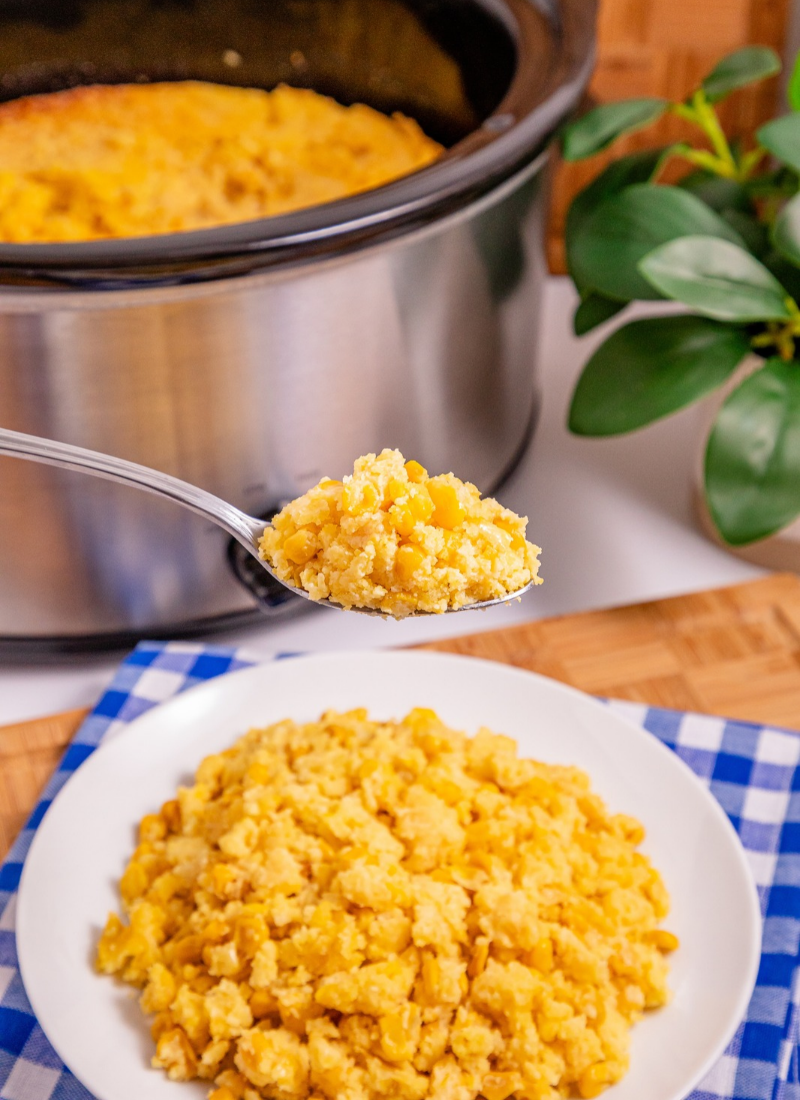 Slow cooler corn casserole